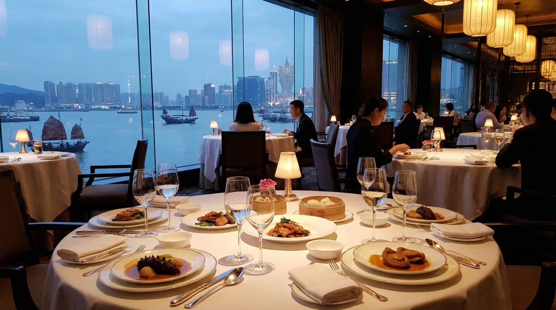 澳门赌场度假村内米其林星级中餐厅精致料理